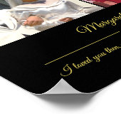 Now And Then Photos金ゴールド文字記念写真 ポスター (角)