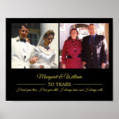 Now And Then Photos金ゴールド文字記念写真 ポスター (正面)