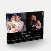 Now And Then Photos Silver文字記念写真 フォトブロック (左)