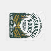 Now Entering I Wishabish Woods National Forest Lan フリースブランケット (正面(横))
