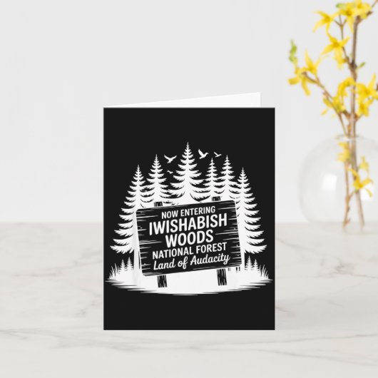 Now Entering Iwishabish Woods National Forest Adve カード (黄色い花)