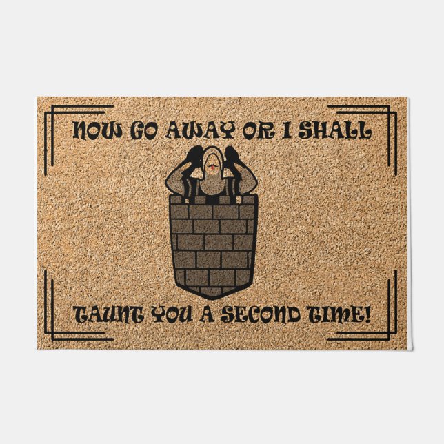 Now Go Away Doormat, Funny Home Decor ドアマット (正面)