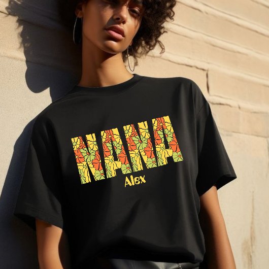 now grandma nana nanny mimi gigi floral  トライブレンドＴシャツ