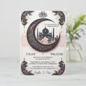 Now Henna Islam Nikah Arabic Walima Muslim 結婚's 招待状 (スタンド正面)