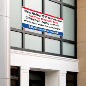 Now Hiring Building Banner 横断幕 (ビルの外側)