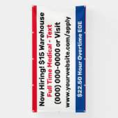 Now Hiring Building Banner 横断幕 (縦)