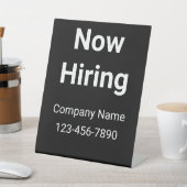Now Hiring Company Name Phone Number Black 台座サイン (インサイチュ)