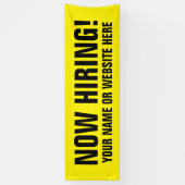 Now Hiring large outdoor banner for employment 横断幕 (縦)