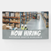 NOW HIRING Weekend Shifts Available Banner Custom 横断幕 (横)