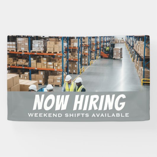 NOW HIRING Weekend Shifts Available Banner Custom 横断幕 (横)