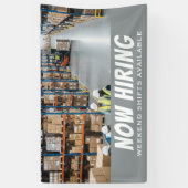 NOW HIRING Weekend Shifts Available Banner Custom 横断幕 (縦)