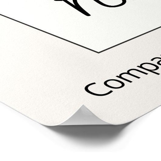 Now Hiriting Window Sign, ミニマル Beige ポスター (角)