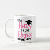 Now Hotter By one Degree 2024 Funny Graduated Gift コーヒーマグカップ (左)