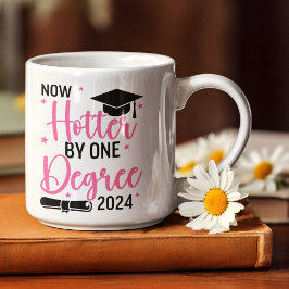 Now Hotter By one Degree 2024 Funny Graduated Gift コーヒーマグカップ
