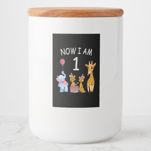 Now I am 1 year old 1st Birthday at the Zoo フードラベル (正面)