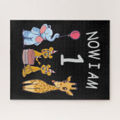 Now I am 1 year old 1st Birthday at the Zoo Baby B ジグソーパズル (横)