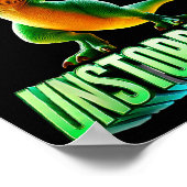 Now I Am Unstoppable Funny T-rex Tyrannosaurus Din ポスター (角)