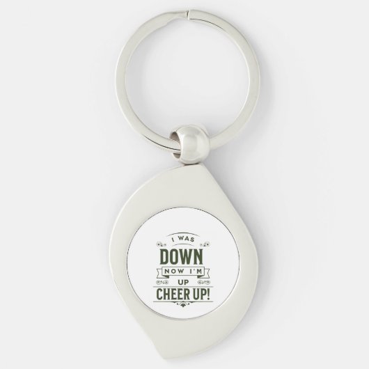 NOW I'M UP CHEER UP METAL KEYCHAIN  キーホルダー (正面)