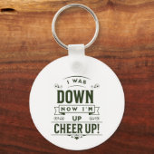 NOW I'M UP CHEER UP ROUND KEYCHAIN  キーホルダー (正面)