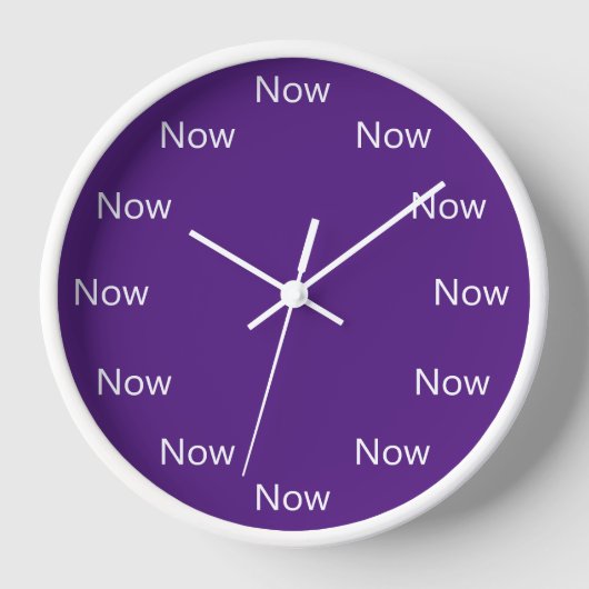 Now is Zen™ 背景色変更 壁時計 (正面)