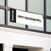 Now Leasing Apartment Website白黒 横断幕 (ビルの外側)