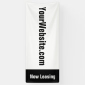 Now Leasing Apartment Website白黒 横断幕 (縦)