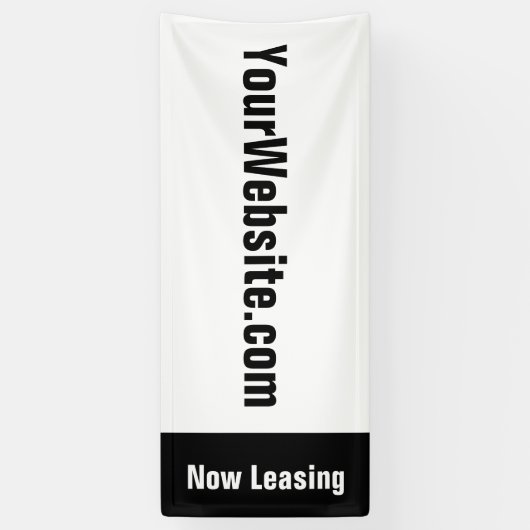 Now Leasing Apartment Website白黒 横断幕 (縦)