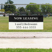 Now Leasing Black & White Apartments for Rent Bann 横断幕 (インサイチュ)