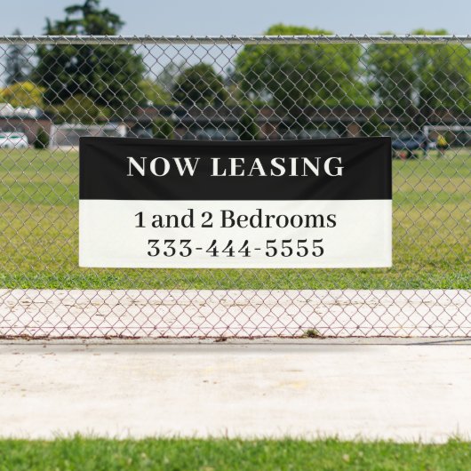 Now Leasing Black & White Apartments for Rent Bann 横断幕 (インサイチュ)