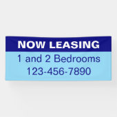 Now Leasing Dark & Light Blue Apartments for Rent 横断幕 (横)