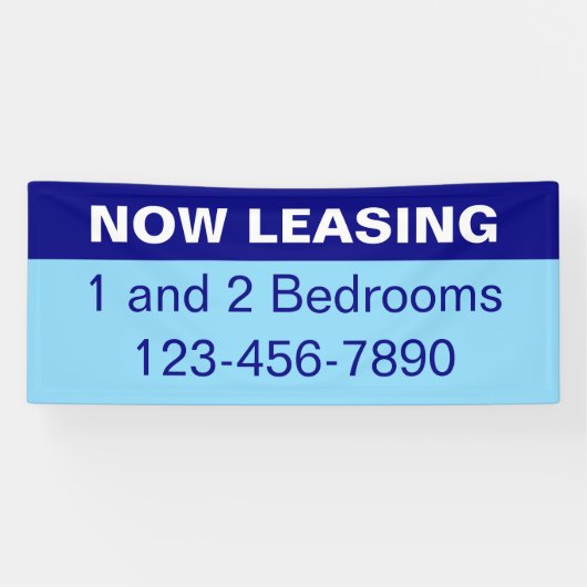 Now Leasing Dark & Light Blue Apartments for Rent 横断幕 (横)