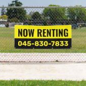「Now Renting」のカスタムバナー 横断幕 (インサイチュ)