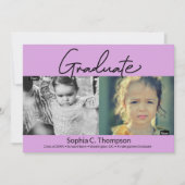 Now Then Purple幼稚園の女の子院写真 案内状 (正面)