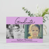 Now Then Purple幼稚園の女の子院写真 案内状 (スタンド正面)