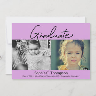 Now Then Purple幼稚園の女の子院写真 案内状