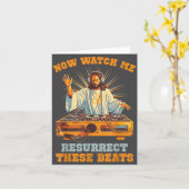 Now Watch Me Resurrect These Beats Jesus Music  カード (黄色い花)