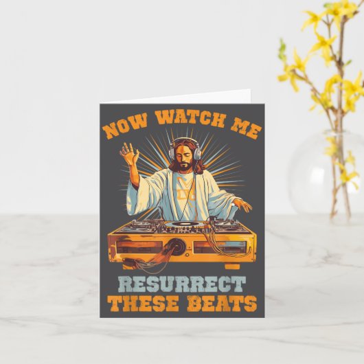 Now Watch Me Resurrect These Beats Jesus Music カード (黄色い花)