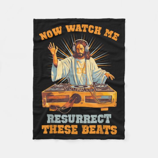 Now Watch Me Resurrect These Beats Jesus Music  フリースブランケット (正面)