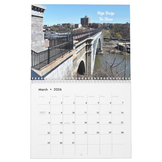 Nowhere But New York Wall Calendar カレンダー (3月 2026)