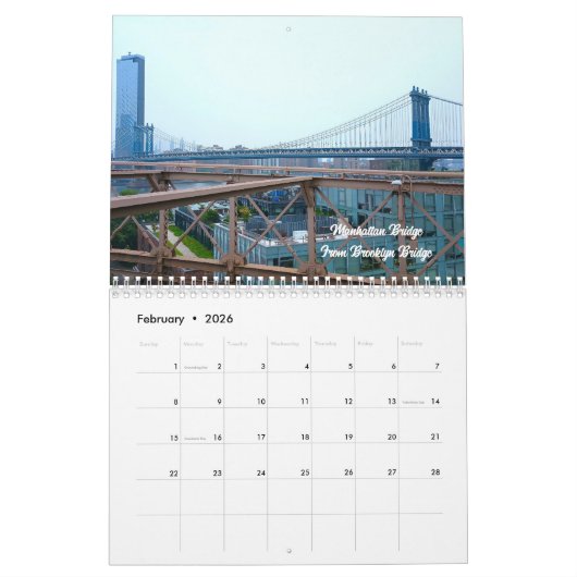 Nowhere But New York Wall Calendar カレンダー (2月 2026)