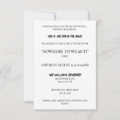 "Nowhere To Wear It" Party 招待状 (裏面)