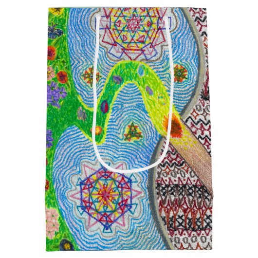 Nowruzの春および生命更新媒体のギフトバッグ ミディアムペーパーバッグ (裏面)