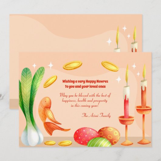 Nowruzグリーティングカード (正面/裏面)