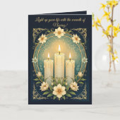 Nowruz Candles Bringing Warmth, Light, カード (黄色い花)