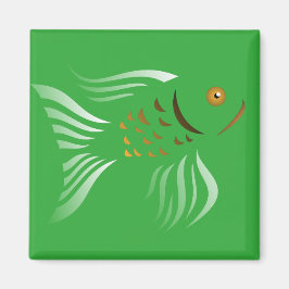 Nowruz Goldfish Vector Graphics Green Background マグネット