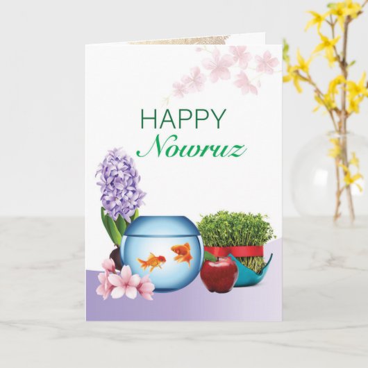 Nowruz Greeting Card カード (黄色い花)