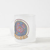 NPがん10ozすりガラス製マグカップ フロストグラスマグカップ (正面左)