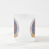 NPがん10ozすりガラス製マグカップ フロストグラスマグカップ (中央)