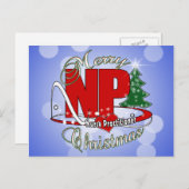 NPのクリスマスのナースの従業者 シーズンポストカード (正面/裏面)