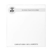 NPカスタムナース開業医の卒業幹部 ノートパッド (正面)